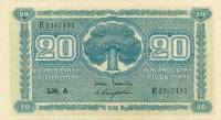 (1945 Litt A) Банкнота Финляндия 1945 год 20 марок    UNC