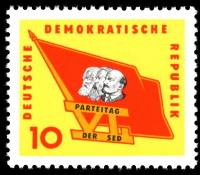 (1963-008) Марка Германия (ГДР) "Эмблема"    Съезд СЕПГ II Θ
