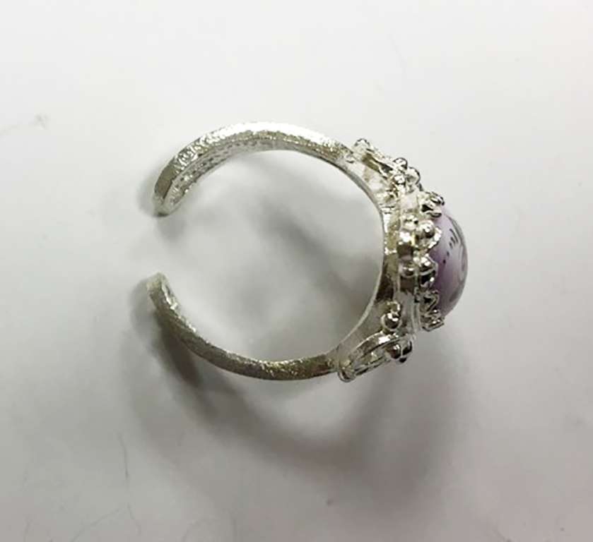 Перстень "Финифть", серебрение (сост. на фото)