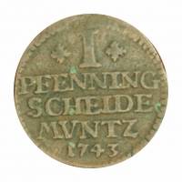 (№1750km215.2a) Монета Германия (Германская Империя) 1750 год 1 Pfennig