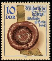 (1984-044) Марка Германия (ГДР) "Волльвебер, Берлин"    Печати гильдии II Θ