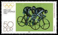 (1980-057) Марка Германия (ГДР) "Велоспорт"    Летние ОИ 1980, Москва III Θ
