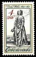 (1983-051) Марка Чехословакия "Дама в платье"    Старые костюмы III Θ