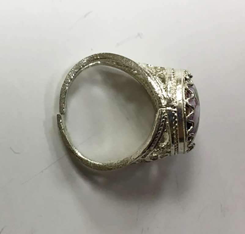 Перстень "Финифть", серебрение (сост. на фото)