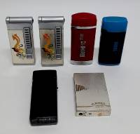 Набор зажигалок 5 шт., пьеза, газ, рабочие (сост. на фото)