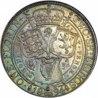 (1894) Монета Великобритания 1894 год 1 флорин "Королева Виктория"  Серебро Ag 925  UNC