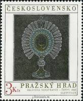 (1974-025) Марка Чехословакия "Стеклянный монстр"    Пражский град III Θ