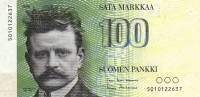 (1986) Банкнота Финляндия 1986 год 100 марок "Ян Сибелиус" Lindblom - Helenius  UNC