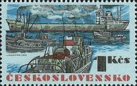 (1972-045) Марка Чехословакия "Корабль 'Кошице'"    Морские Суда III Θ