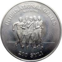 (1984) Монета Гвинея 1984 год 200 сили "Международные игры. Ходьба"  Медь-Никель  PROOF