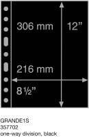 Лист GRANDE 1S на 2 банкноты, двесторонний, чёрный. Упаковка (5 шт.). Германия, 333555