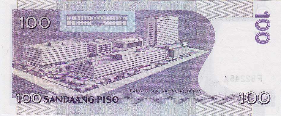(2007) Банкнота Филиппины 2007 год 100 песо &quot;Мануэль Рохас&quot;   UNC