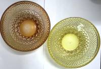 Ваза конфетница цветное стекло 2 шт (сост. на фото)