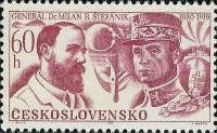 (1969-025) Марка Чехословакия "М. Штефаник"    50-летие смерти М. Штефаника II Θ
