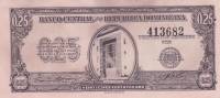 (№1961P-88a) Банкнота Доминиканская Республика 1961 год "25 Centavos Oro"