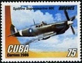 (№4825) Марка Куба 2006 год &quot;Супермарин Спитфайр&quot;, Гашеная