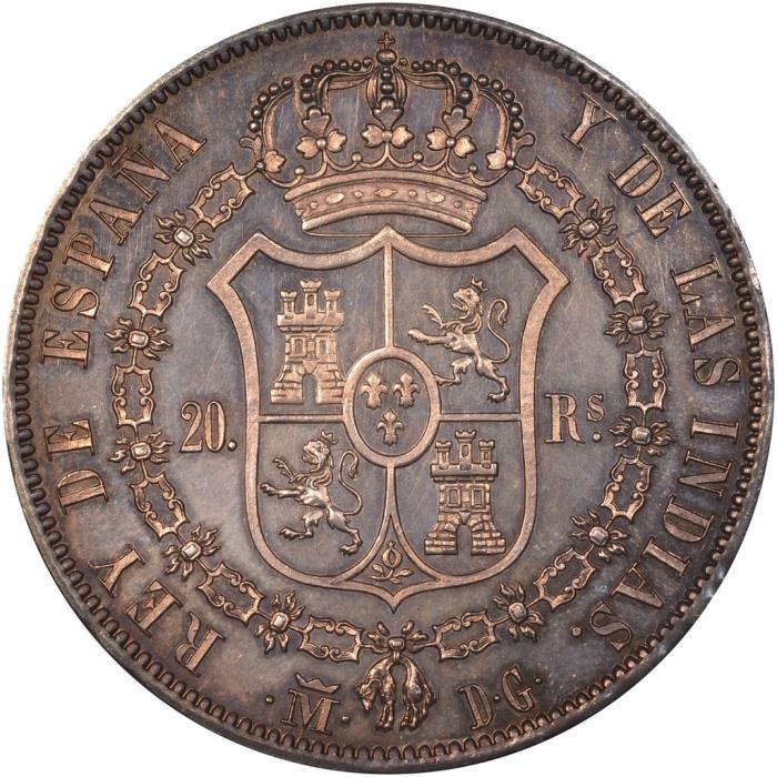 (№1833km575) Монета Испания 1833 год 20 Reales (Мадриде Короновали М - ДГ)