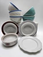 Масленки фарфор 9 штук без крышек