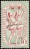(1960-028) Марка Чехословакия "Упражнение с мячом"   2-ая Общенациональная Спартакиада (2) III O