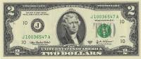 (2003J) Банкнота США 2003 год 2 доллара "Томас Джефферсон"   UNC