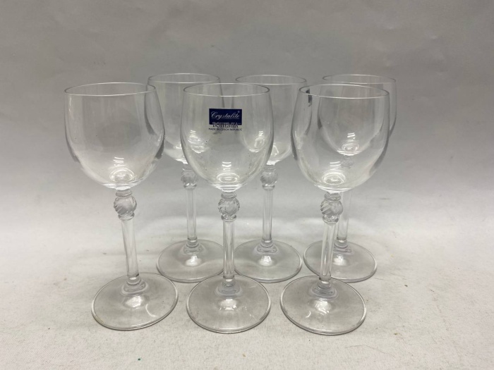 Рюмки 6 шт стекло, Кристал Богемия Чехия