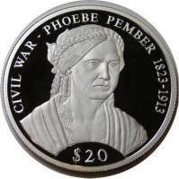 () Монета Либерия 2001 год 20  ""    AU