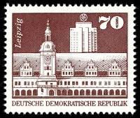 (1973-069) Марка Германия (ГДР) "Старая ратуша, Лейпциг"    Достопримечательности ГДР II Θ
