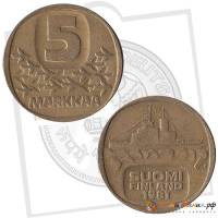 (,) Монета Финляндия 1981 год 5 марок ""    VF