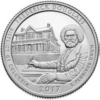 (037s) Монета США 2017 год 25 центов "Фредерик Дуглас"  Медь-Никель  UNC