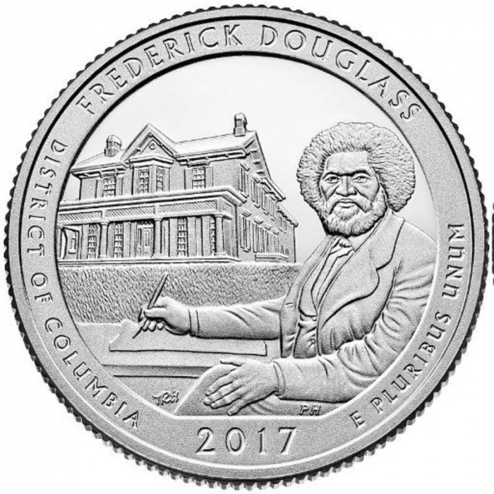(037s) Монета США 2017 год 25 центов &quot;Фредерик Дуглас&quot;  Медь-Никель  UNC