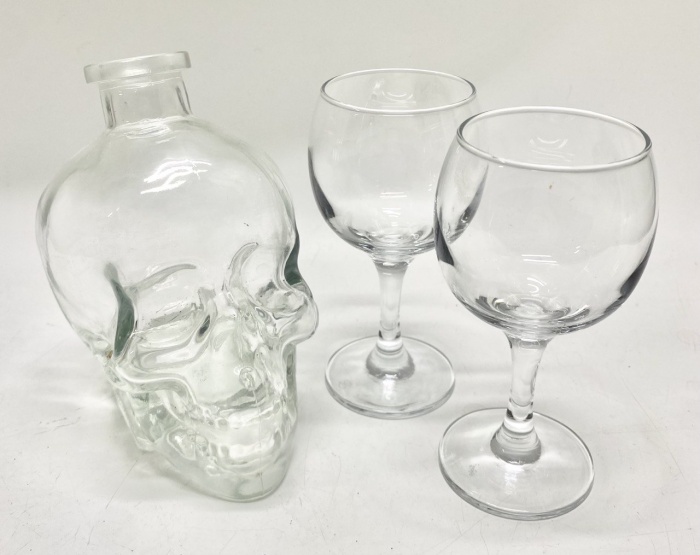 Графин штоф Череп + 2 бокала 