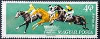 (1961-058) Марка Венгрия "Прыжки через барьер"    Конный спорт II Θ
