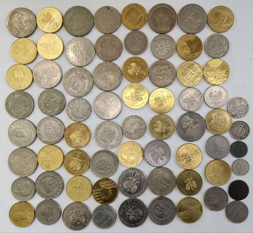 Набор монет Польша 70 штук