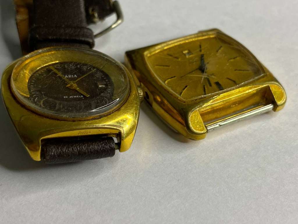 Часы наручные Заря Au10 22 камня, 2 шт