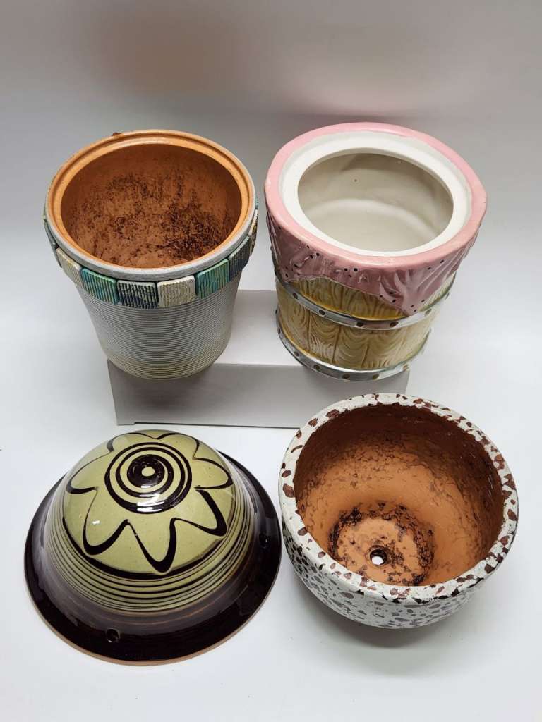 Горшки цветочные кашпо 4 штуки керамика