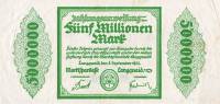 (№1923) Банкнота Германия 1923 год "5,000,000 Mark"