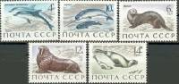 1971-073-77  Серия Набор марок (5 шт) СССР   Млекопитающие - обитатели морей и океанов III O