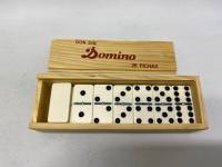 Игра настольная домино в деревянном футляре