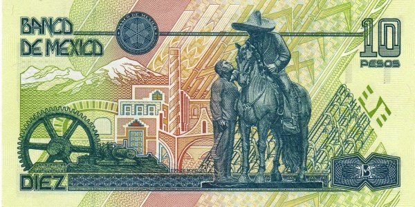 () Банкнота Мексика 1996 год 10  &quot;&quot;   UNC