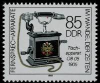 (1989-011) Марка Германия (ГДР) "OB 05 (1905)"    Исторические телефоны III O