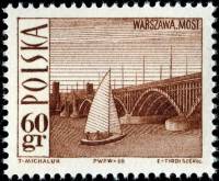 (1966-057) Марка Польша "Мост Понятовского" , III Θ