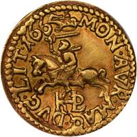 (№1664km54.1) Монета Литва 1664 год frac12; Ducat
