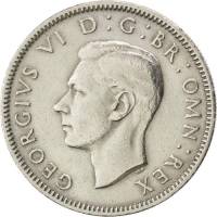 (1948) Монета Великобритания 1948 год 1 шиллинг "Георг VI"  Шотландский герб Медь-Никель  UNC