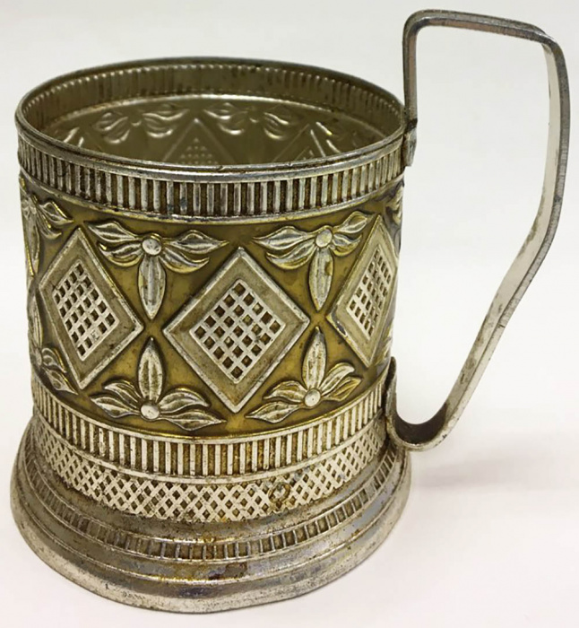 Подстаканник &quot;Ромбический узор&quot;, алюминий (сост. на фото)