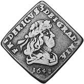 (№1648km159) Монета Дания 1648 год 1/12 Speciedaler (Вид Риксдалер)