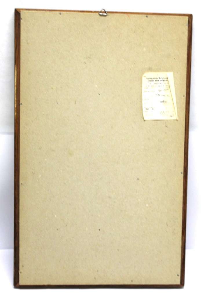 Панно чеканка, медь, в деревянной раме, 41*26 см., Польша (сост.отл.)