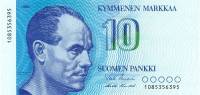 (,) Банкнота Финляндия 1986 год 10 марок "Пааво Нурми" Uusivirta - Puntila  UNC