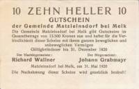 (№1920) Банкнота Австрия 1920 год "10 Heller"
