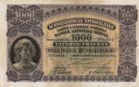 (№1923P-30a.2) Банкнота Швейцария 1923 год "1,000 Franken/Francs/Franchi" (Подписи: Hirter  Bachmann