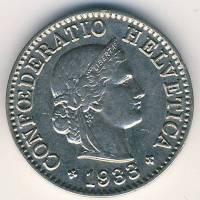 () Монета Швейцария 1932 год 5  ""   Никель  UNC